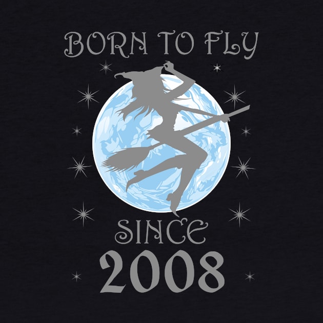 BORN TO FLY SINCE 1930 WITCHCRAFT T-SHIRT | WICCA BIRTHDAY WITCH GIFT by Chameleon Living